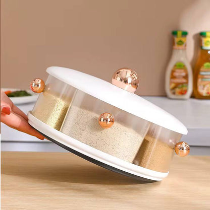 ROUND MULTIGRID SEASONING ROTATABLE BOX JAR