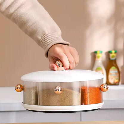 ROUND MULTIGRID SEASONING ROTATABLE BOX JAR