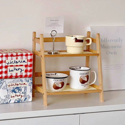 Wooden Storage Shelf 2-Tier