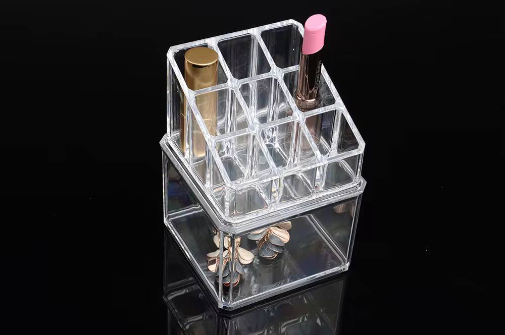 JN-803 9 grid 2 layer acrylic cosmetics organizer