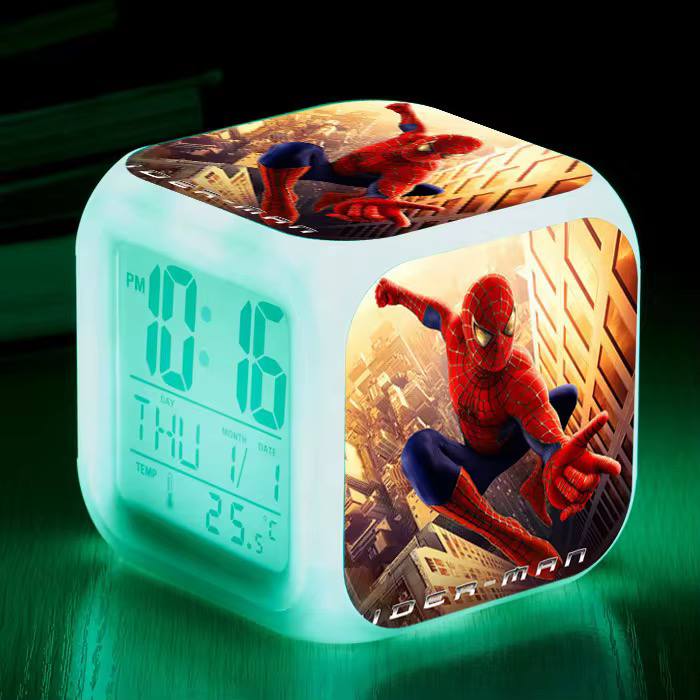 Cartoon Themed Colour Changing LED Smart Alarm Clock  Desk Digital
