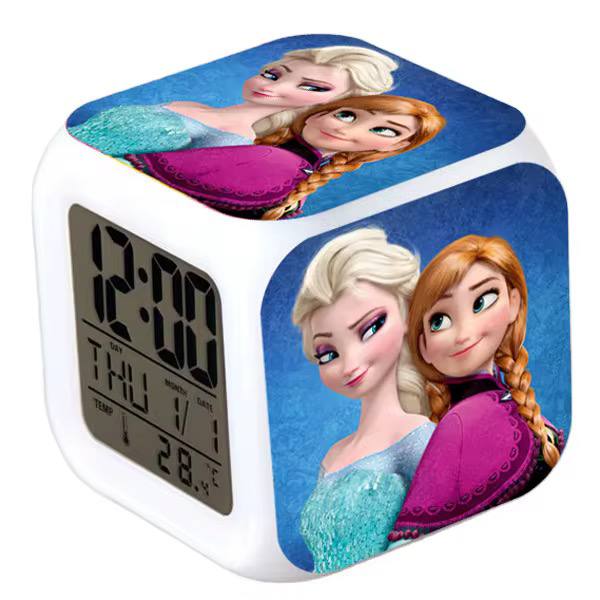 Cartoon Themed Colour Changing LED Smart Alarm Clock  Desk Digital