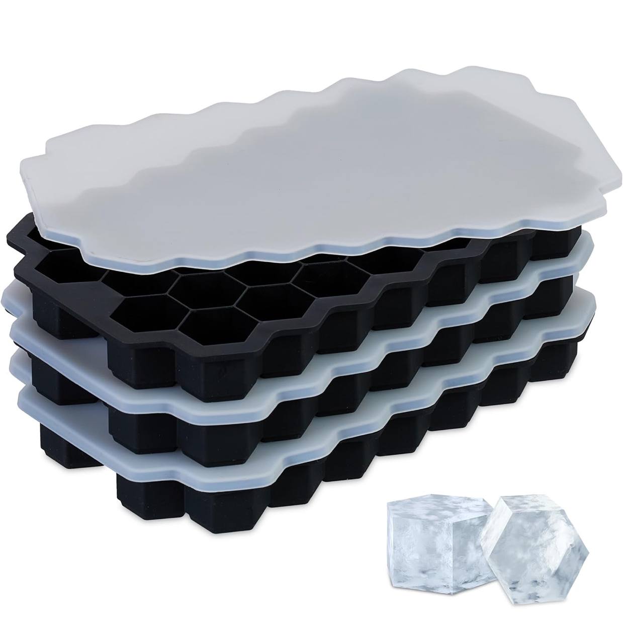 Black Honeycomb Ice Cube Trays