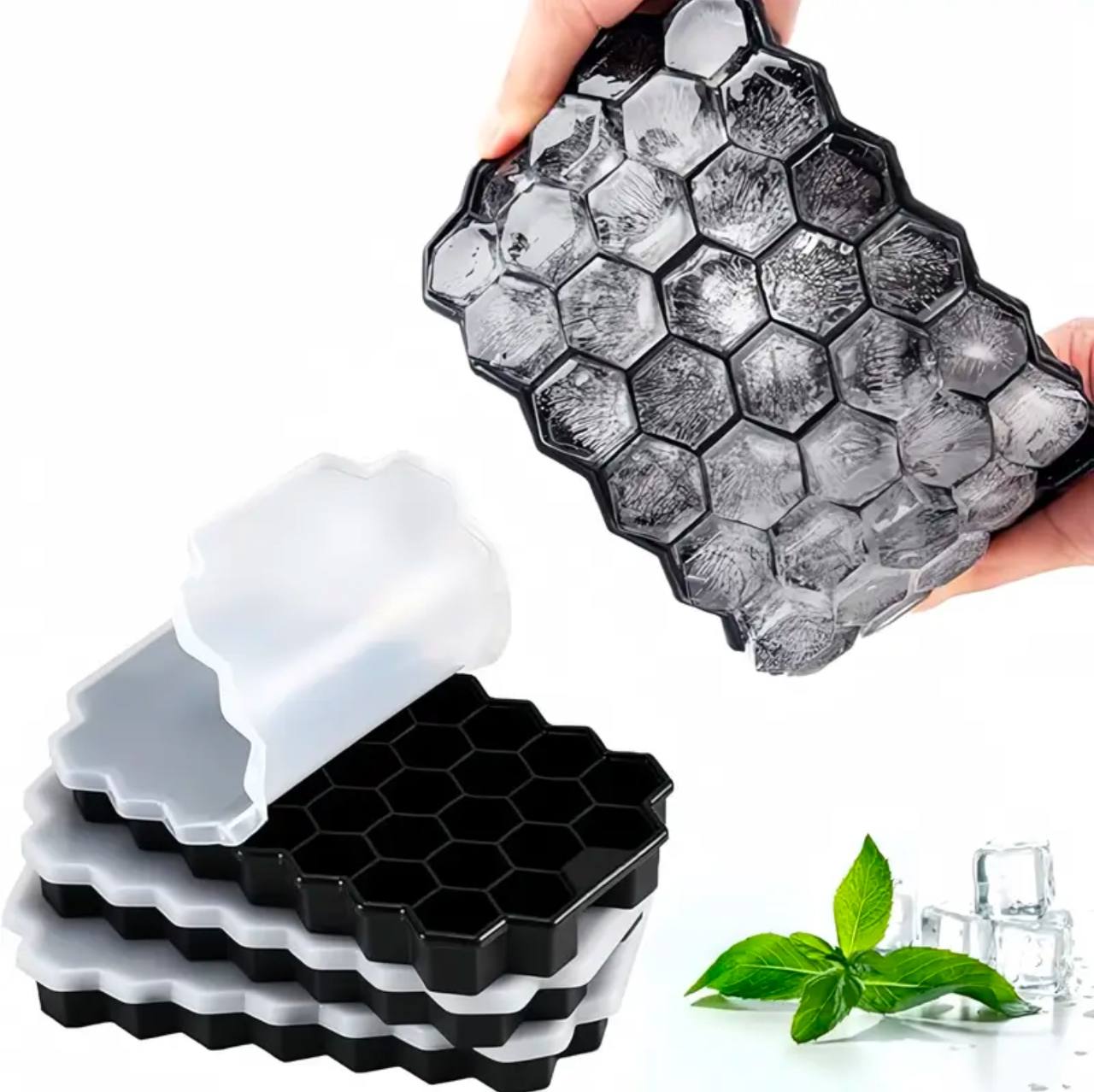 Black Honeycomb Ice Cube Trays