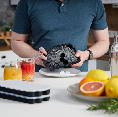 Black Honeycomb Ice Cube Trays