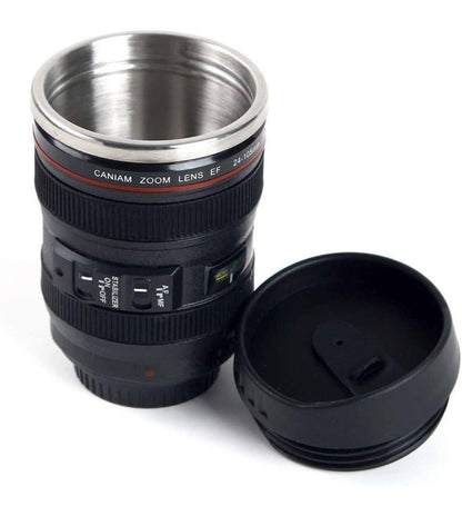 Camera Lens Mug, 450ml Stainless Steel Cup
