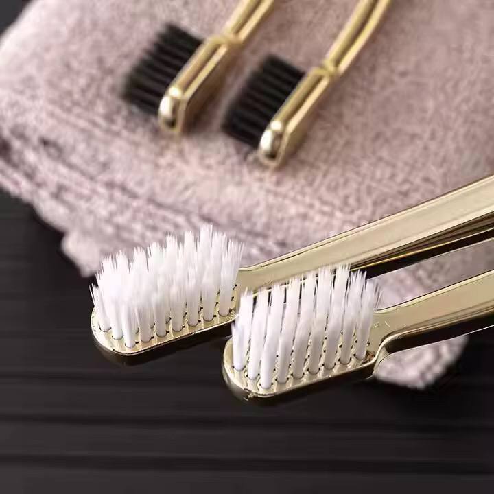 High-end golden bamboo charcoal toothbrush