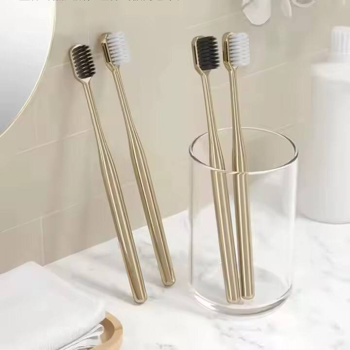 High-end golden bamboo charcoal toothbrush