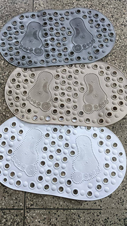 Bathroom antislip mat with footprints