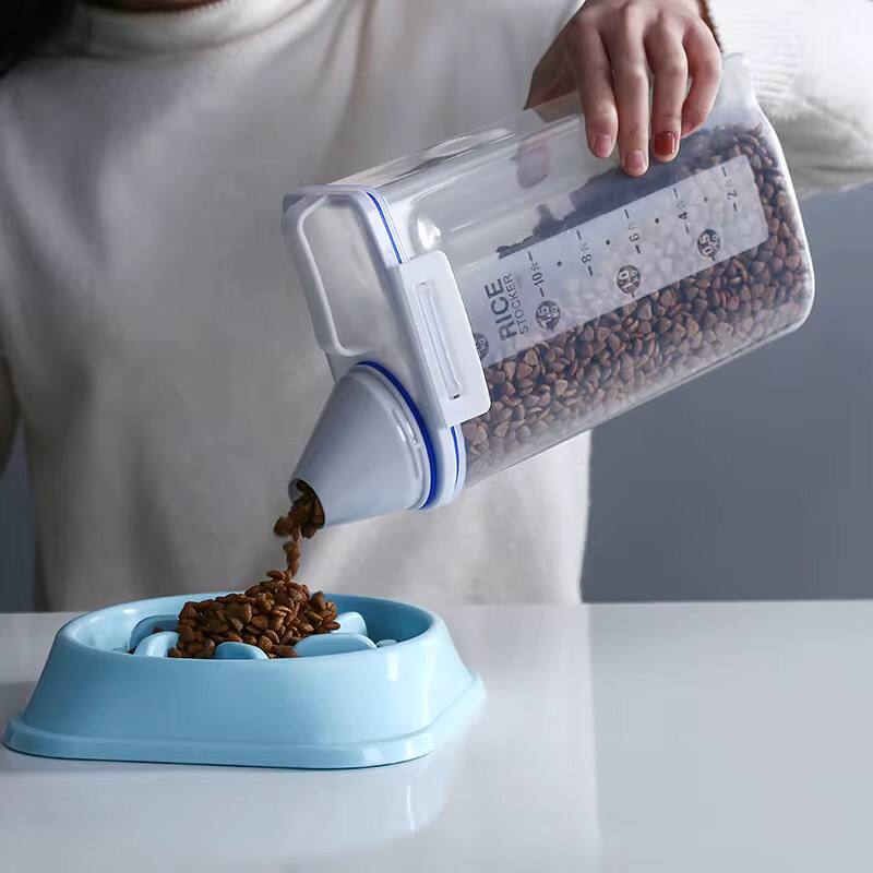 Cereal  Storage Container with measuring cup and handle