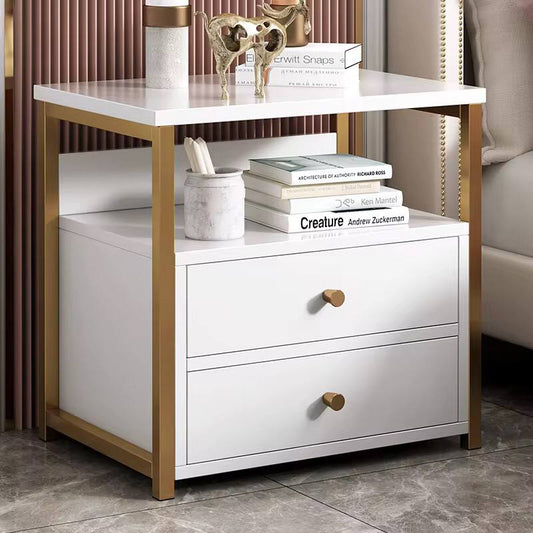 NORDIC LUXURY DOUBLE DRAWER BEDSIDE CABINET