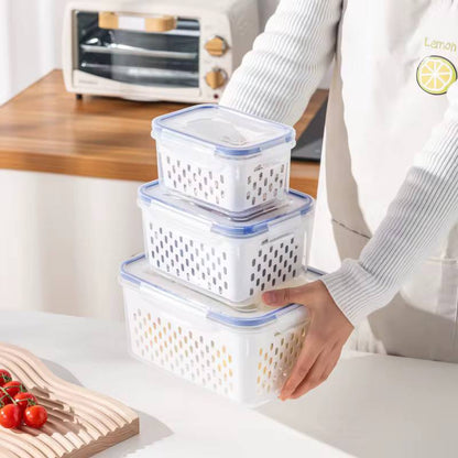 3pc Double Drain Basket