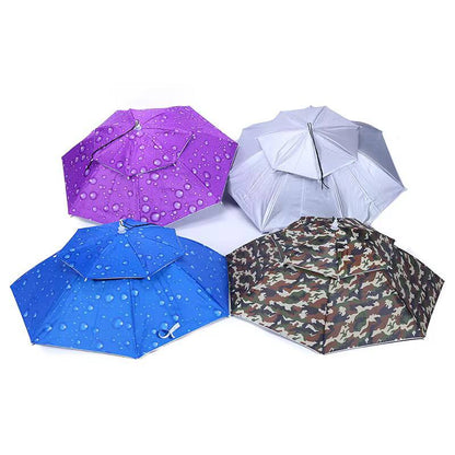 Double layer head supported umbrella.