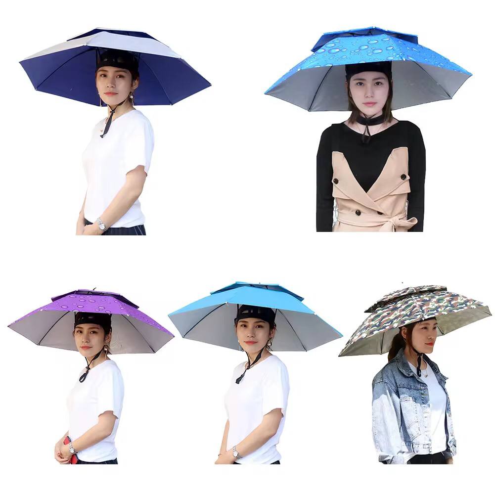 Double layer head supported umbrella.