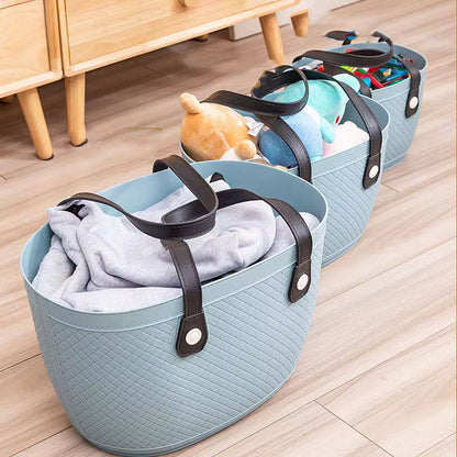 Portable handheld grocery storage basket