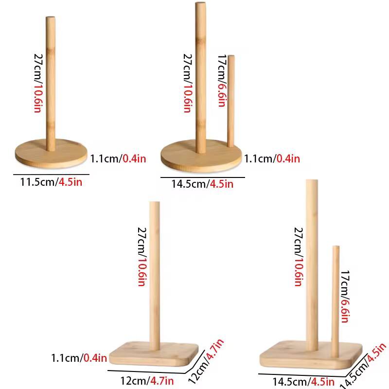 Multipurpose Bamboo kitchen paper towel holder