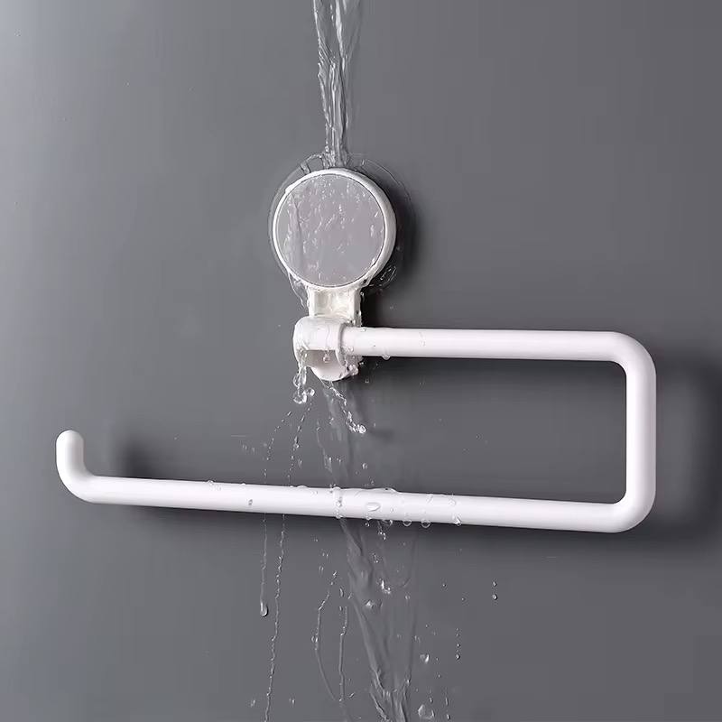 Traceless kitchen wall mounted paper holder/ towel rack