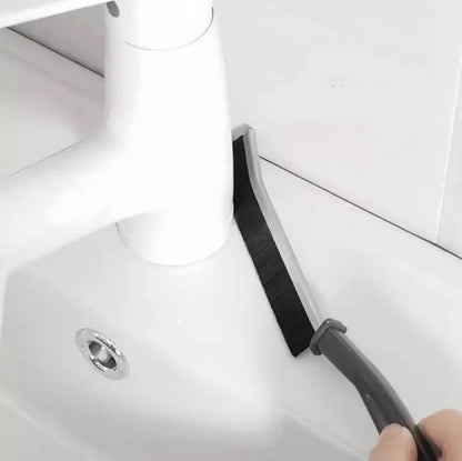 2 piece cleaning hard bristled crevice brush .