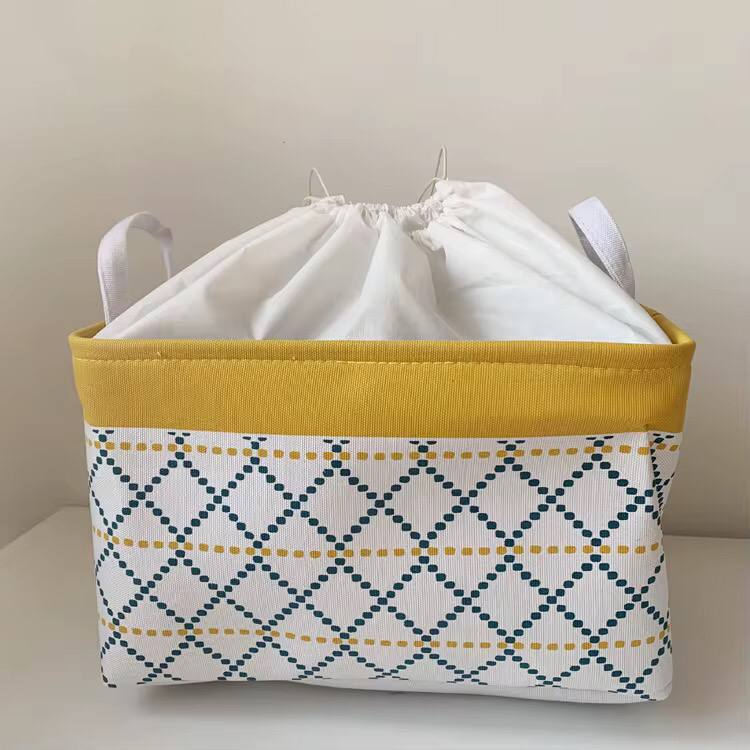 Large closet basket storage organized.
