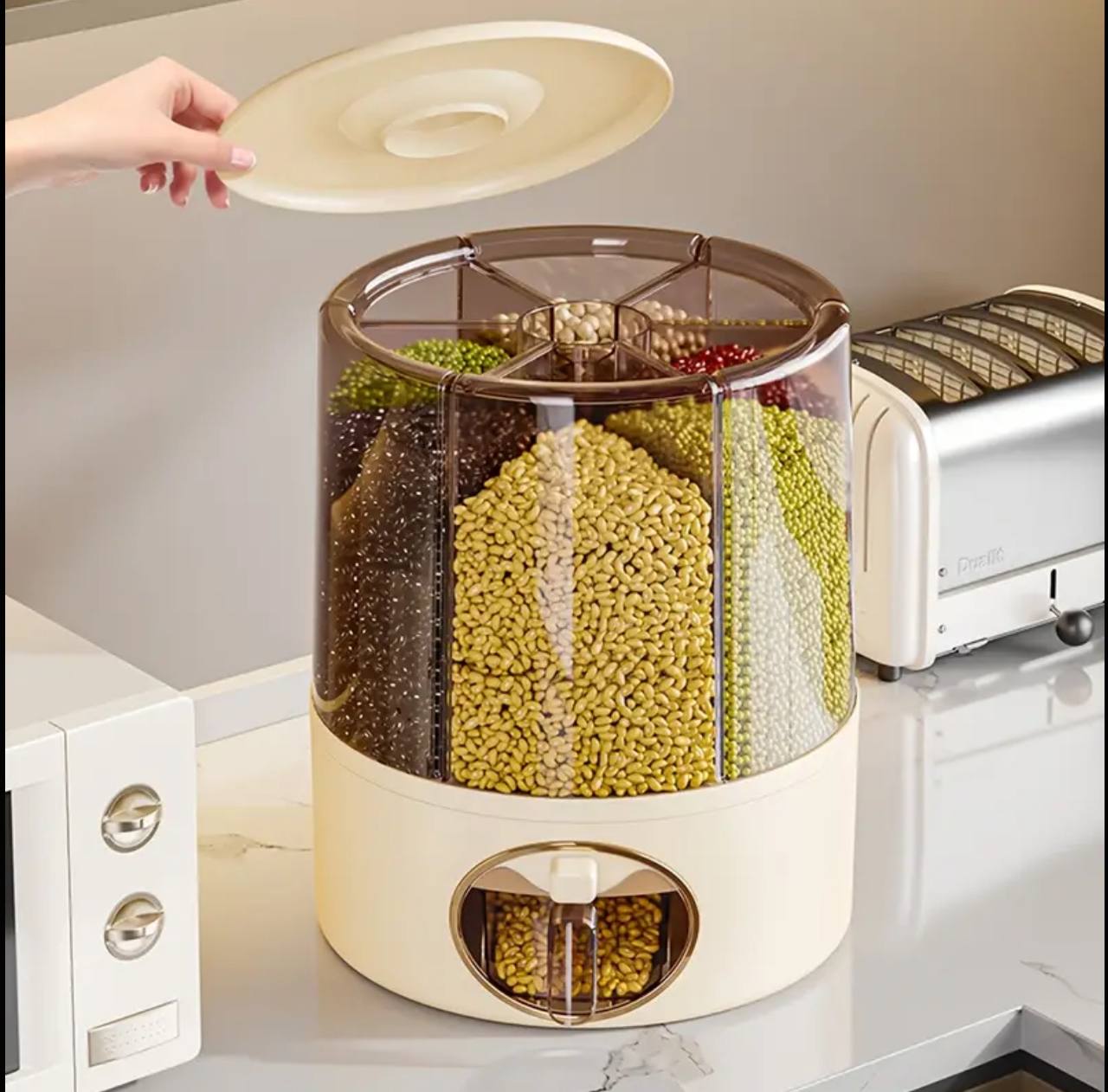 6 compartment cereal dispenser