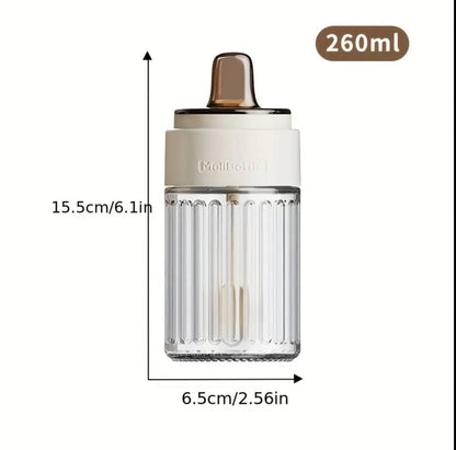 Stripped seasoning Glass jars