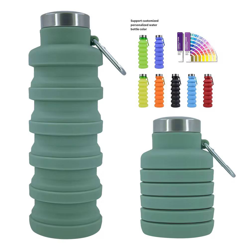 Foldable silicon water bottles