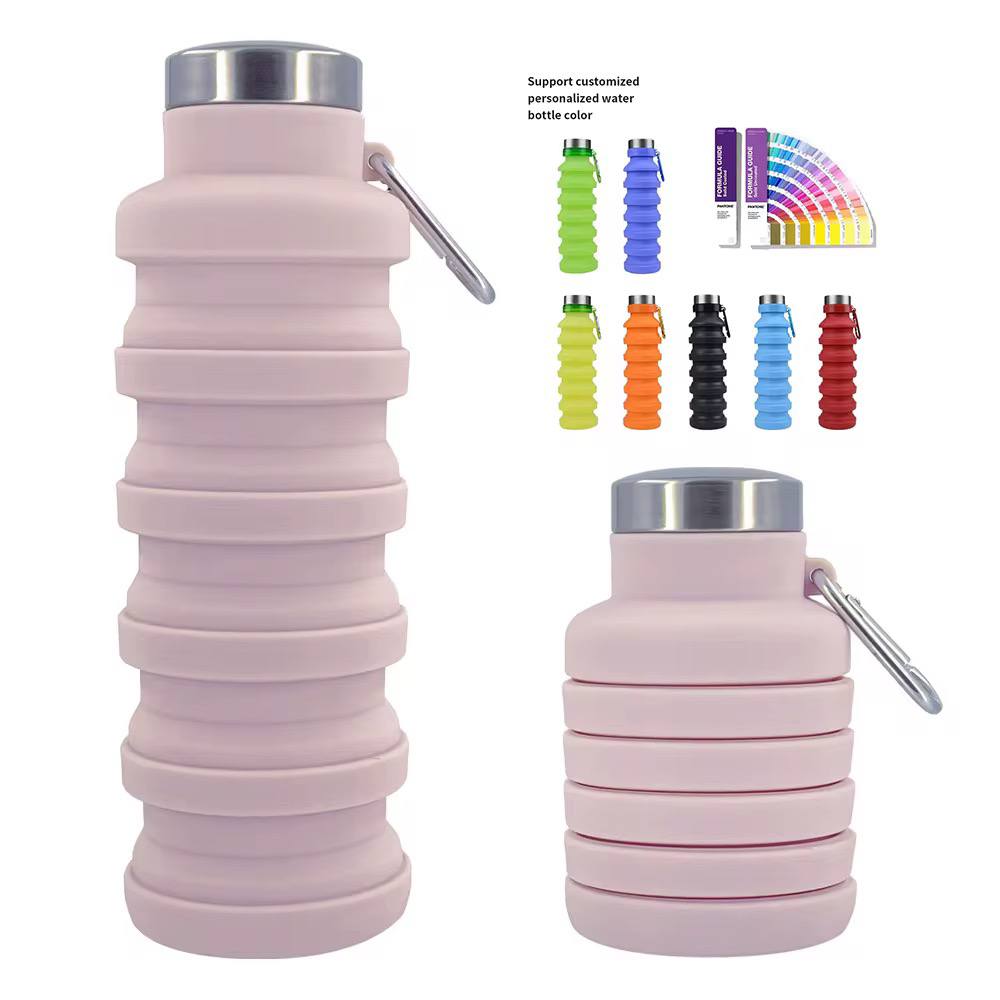 Foldable silicon water bottles