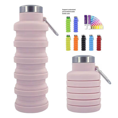 Foldable silicon water bottles