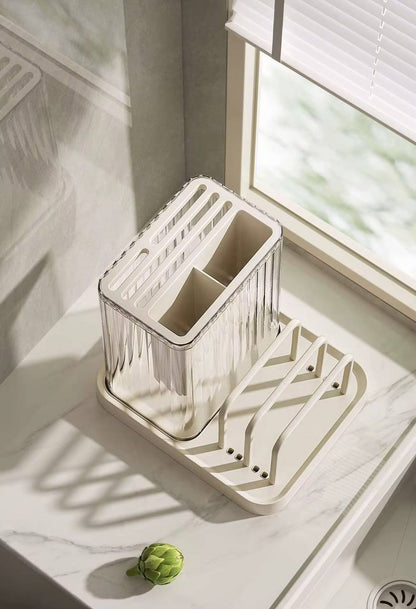 Multifunctional cutlery organizer with chopping board holder and knife organizer