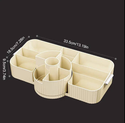 Multipurpose organizer with a 360 degrees compartment