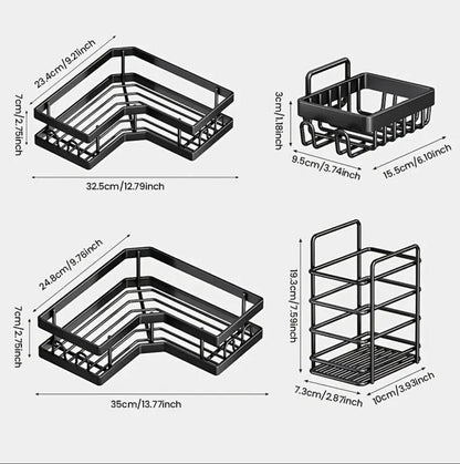 5pcs Set   Corner Bathroom organizer