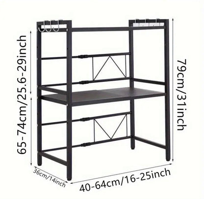 Double layer Heavy-duty Adjustable Microwave Stand