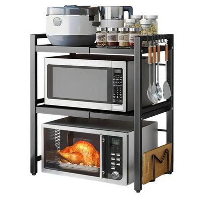 Double layer Heavy-duty Adjustable Microwave Stand