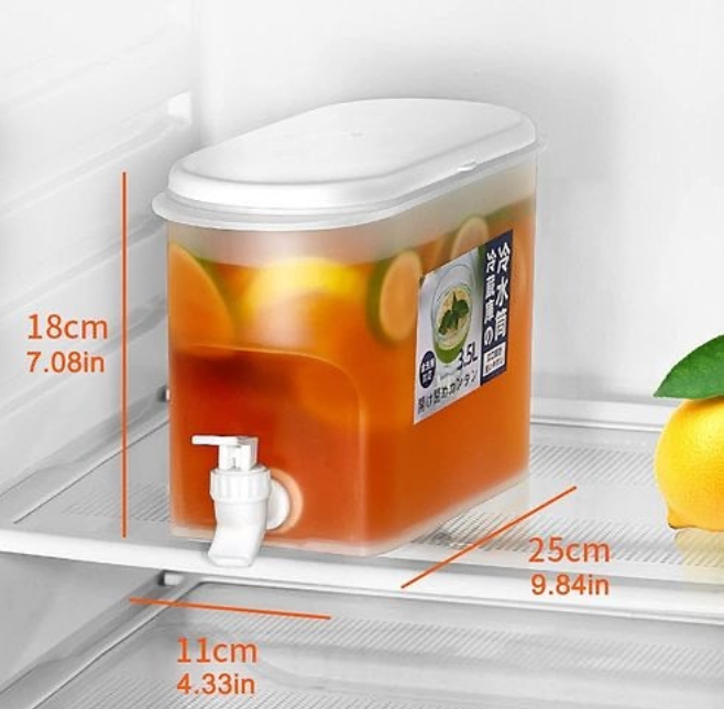 3.5L table top or fridge juice container with dispenser tap