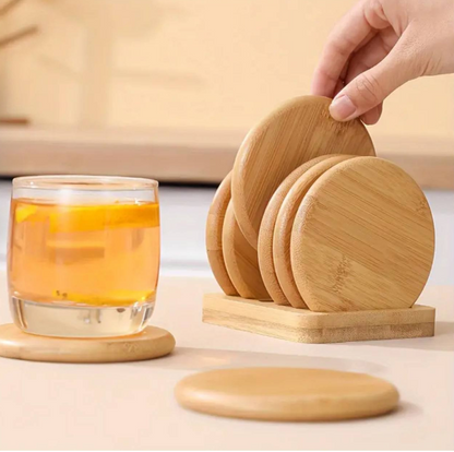 Eco friendly Heavy Duty Bamboo Coasters rack