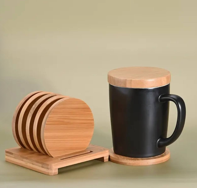 Eco friendly Heavy Duty Bamboo Coasters rack