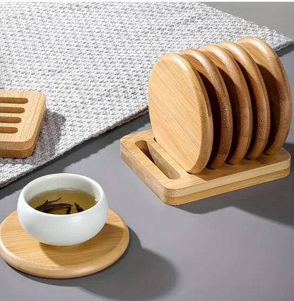 Eco friendly Heavy Duty Bamboo Coasters rack
