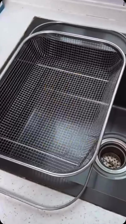 Stainless Steel Expandable Over-The-Sink Colander