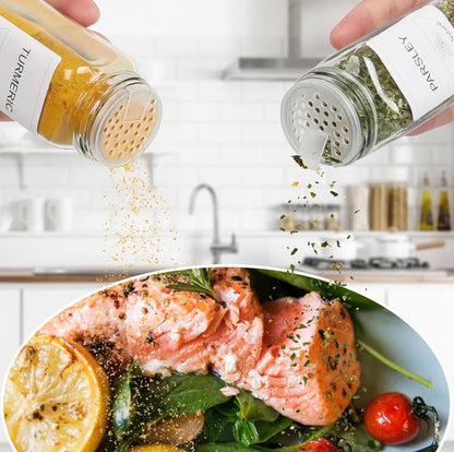 29 PCS SET GLASS STORAGE JARS  WITH BAMBOO LID