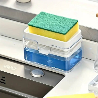 2‑in‑1 Soap Dispenser + Sponge Holder