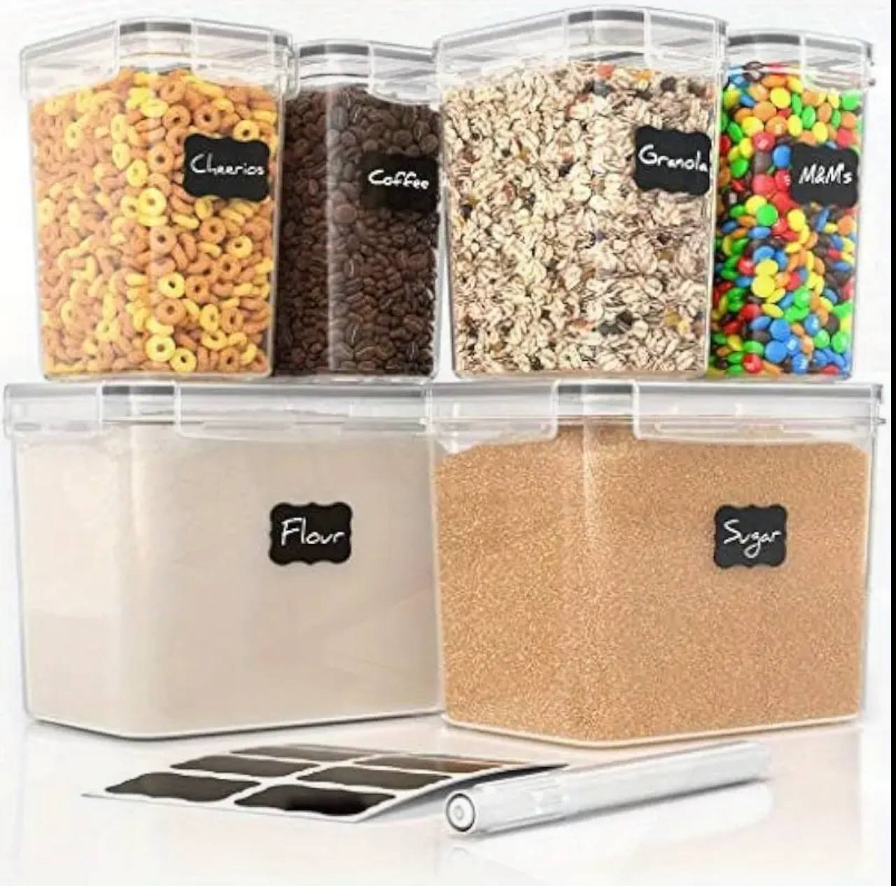 6pc airtight storage containers