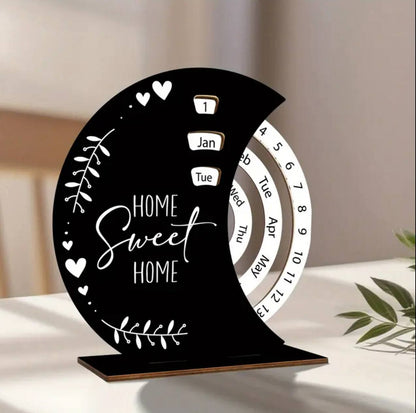 Perpetual Wooden Block Calendar