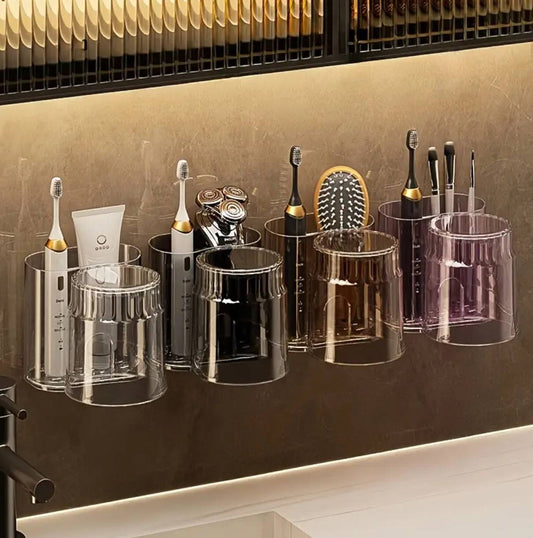 Toothbrush Holder With Mouthwash Cup