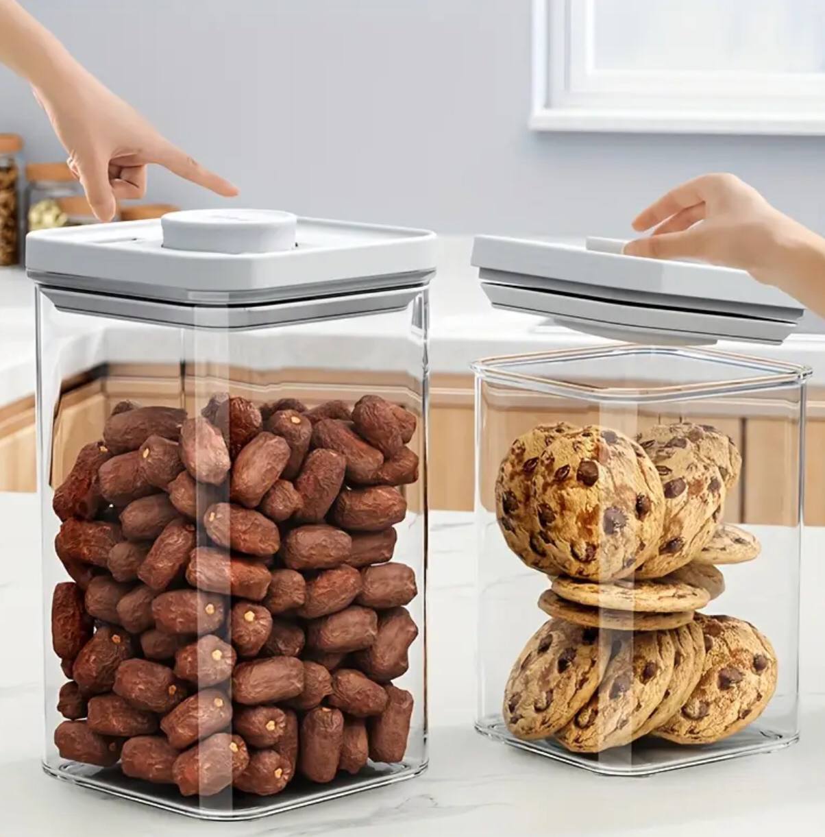 3 pcs Airtight Press-to-Seal Food Storage Container with Lid