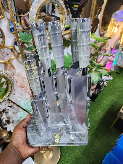 7pcs High quality Stainless steel knife set with Bamboo handle