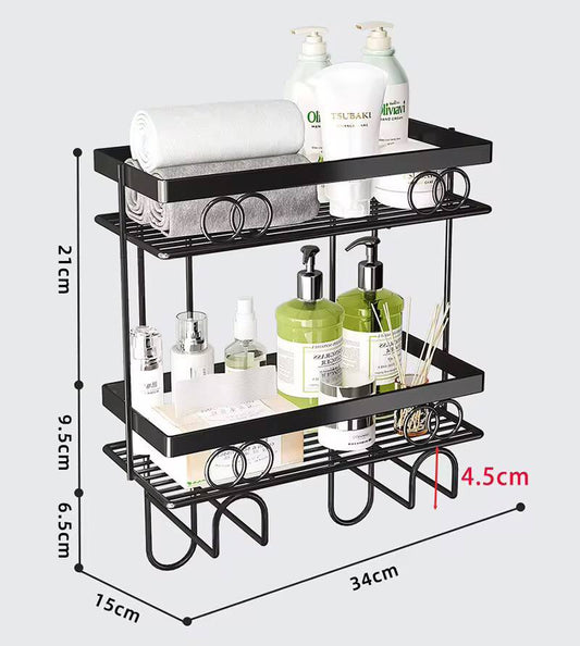 Over the toilet rack