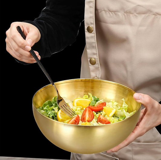 3 Litre Gold Stainless Steel 28cm Ramen Bowl