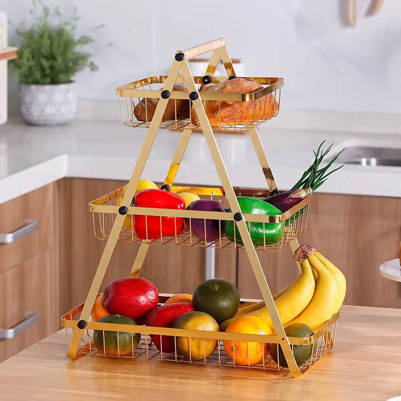 GOLD 3tier storage//fruit organizer rack