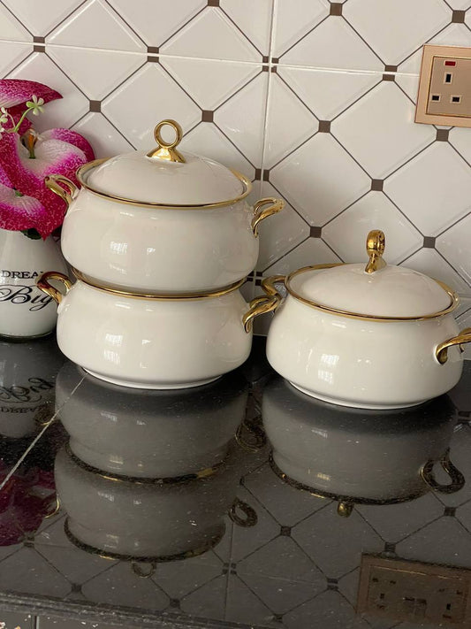 Gold line dish