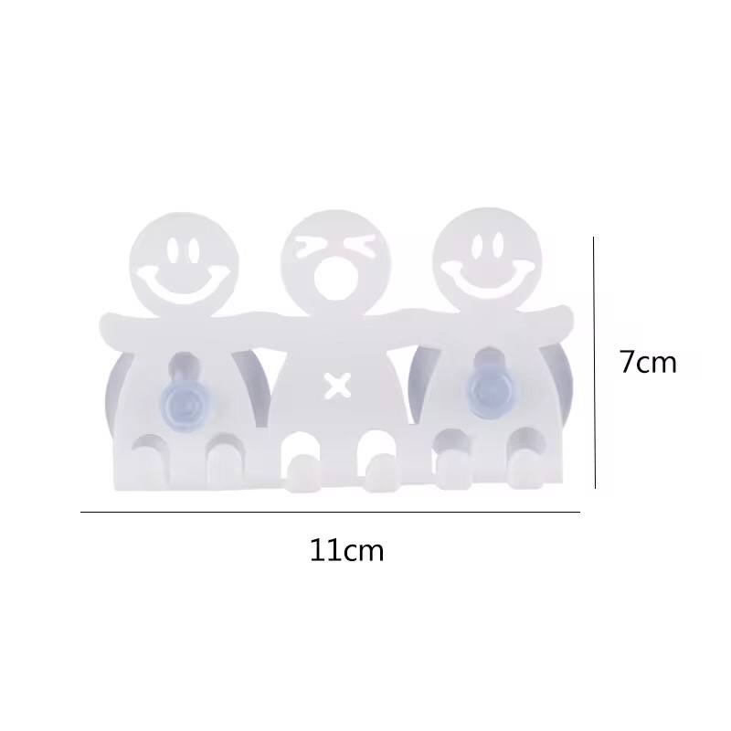 Bathroom Suction 5 Position Toothbrush Holder Rack